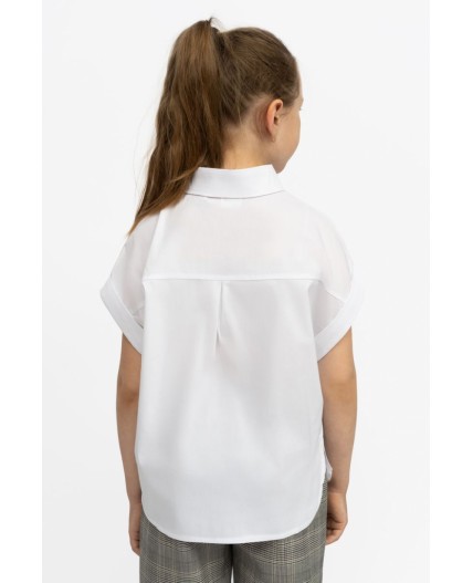 Блузка для девочки с коротким рукавом Белый