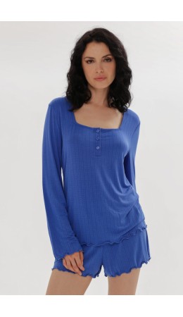 Комплект пижамный жен. синий