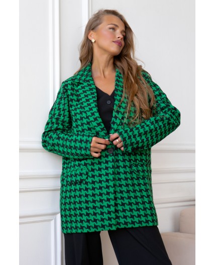 Пиджак зеленый/черный