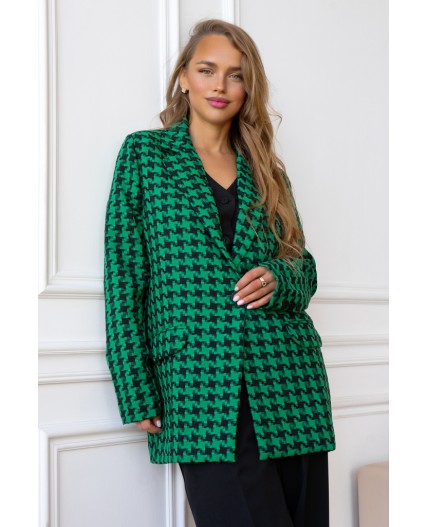 Пиджак зеленый/черный
