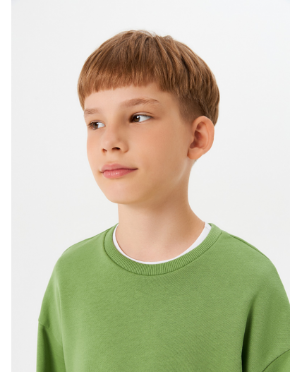 Комплект детский для мальчиков ((1)джемпер и (2)брюки) Siba_set хаки