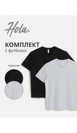 Футболка муж. в наборе из 2 шт Gikori_pack черный