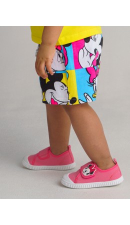 Кеды текстильные для девочки розовый