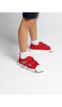 Кеды текстильные для мальчика красный