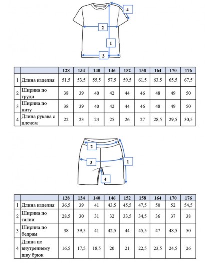 Комплект для мальчика: футболка, шорты разноцветный