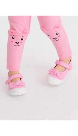 Туфли текстильные для девочки светло-розовый