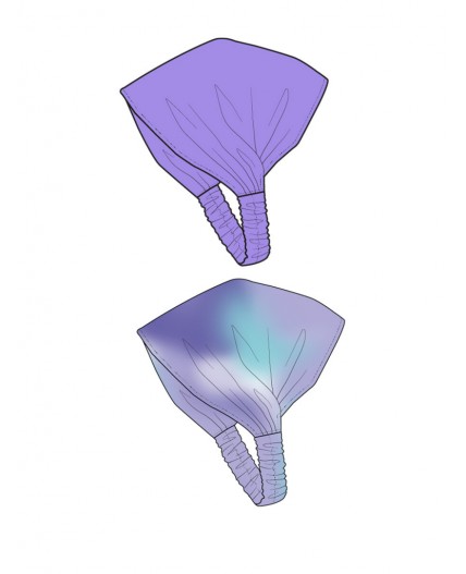 Бандана трикотажная для девочек, 2 шт в комплекте сиреневый,разноцветный