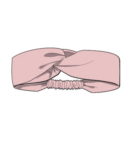 Повязка на голову трикотажная для девочек, 2 шт в комплекте розовый