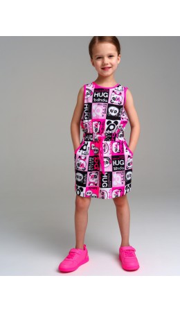 Сарафан трикотажный для девочек разноцветный