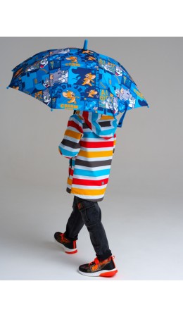 Зонт-трость для мальчиков разноцветный