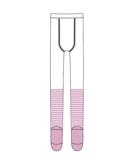 Колготки трикотажные для девочек белый,розовый