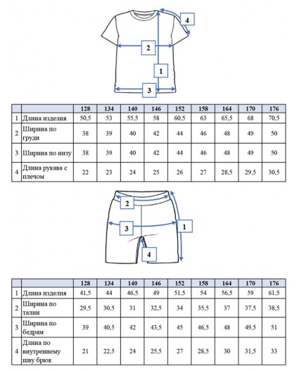 Комплект для мальчика: футболка, шорты тёмно-синий,белый,оранжевый