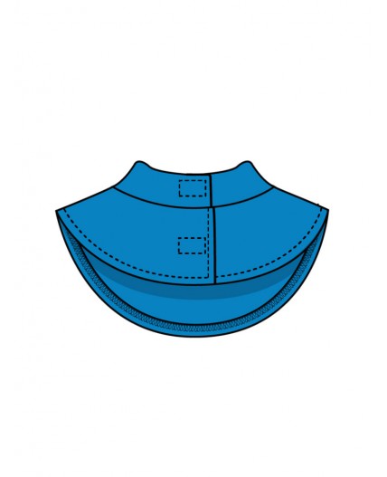 Воротник-манишка трикотажный для мальчиков голубой