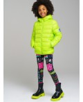 Куртка текстильная с полиуретановым покрытием для девочек светло-зеленый