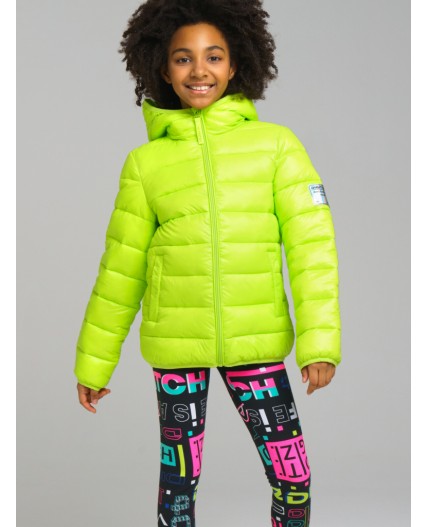 Куртка текстильная с полиуретановым покрытием для девочек светло-зеленый