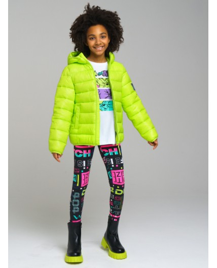 Куртка текстильная с полиуретановым покрытием для девочек светло-зеленый