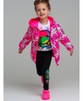 Куртка текстильная с полиуретановым покрытием для девочек фуксия,разноцветный