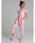 Комбинезон текстильный для девочки розовый