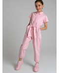 Комбинезон текстильный для девочки розовый