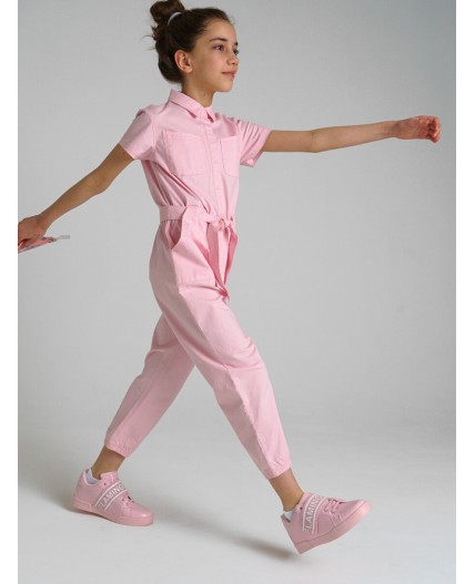 Комбинезон текстильный для девочки розовый