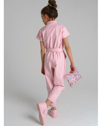 Комбинезон текстильный для девочки розовый