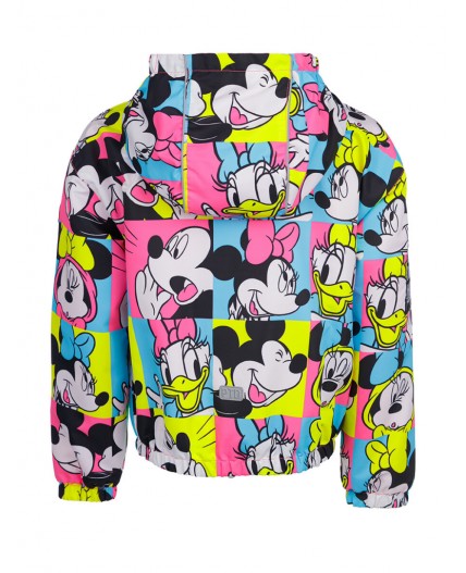 Ветровка на флисе из мембранной ткани с принтом Disney для девочки фуксия,разноцветный