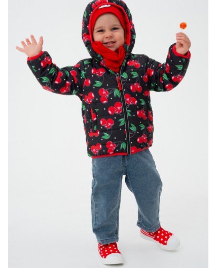 Куртка детская текстильная с полиуретановым покрытием для девочек разноцветный