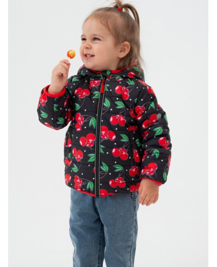 Куртка детская текстильная с полиуретановым покрытием для девочек разноцветный