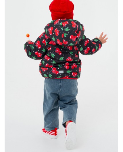 Куртка детская текстильная с полиуретановым покрытием для девочек разноцветный