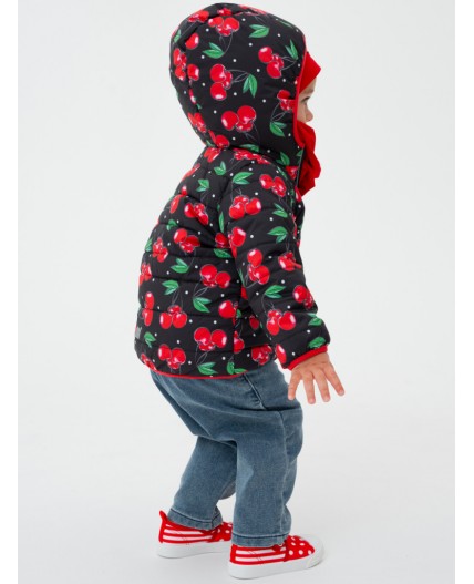 Куртка детская текстильная с полиуретановым покрытием для девочек разноцветный