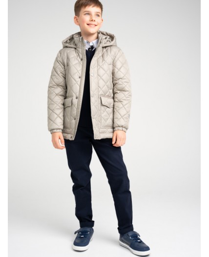 Куртка текстильная с полиуретановым покрытием для мальчиков серый