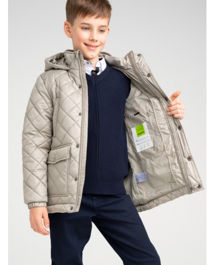 Куртка текстильная с полиуретановым покрытием для мальчиков серый