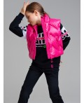 Жилет текстильный с полиуретановым покрытием для девочек фуксия