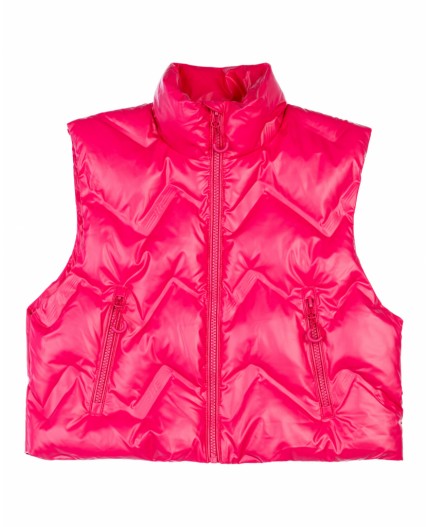 Жилет текстильный с полиуретановым покрытием для девочек фуксия