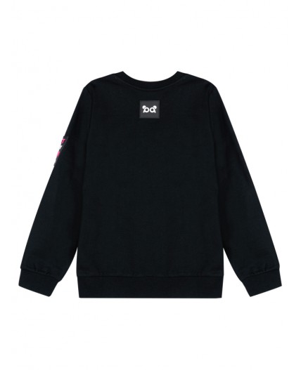 Толстовка трикотажная для девочек черный