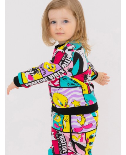 Толстовка детская трикотажная для девочек разноцветный