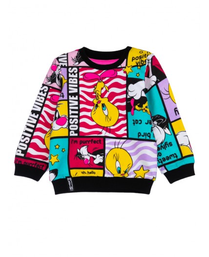 Толстовка детская трикотажная для девочек разноцветный