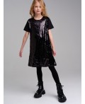 Платье трикотажное для девочек черный