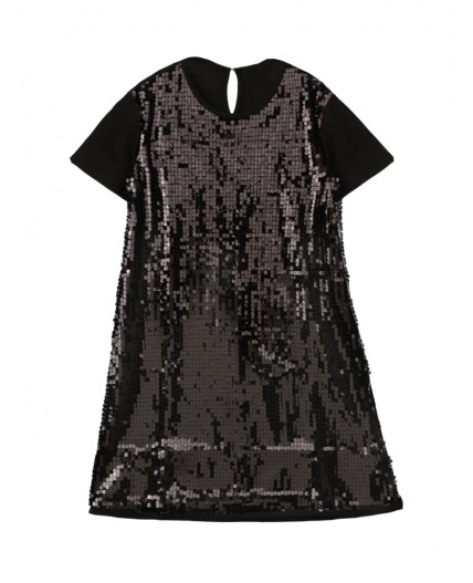 Платье трикотажное для девочек черный