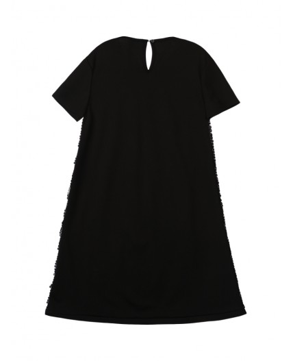 Платье трикотажное для девочек черный