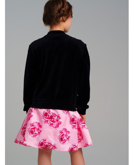 Толстовка трикотажная для девочек черный