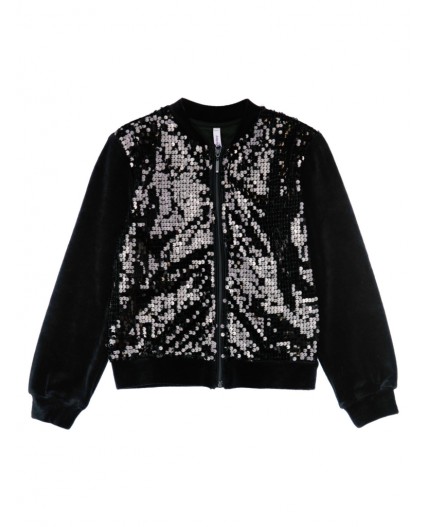 Толстовка трикотажная для девочек черный