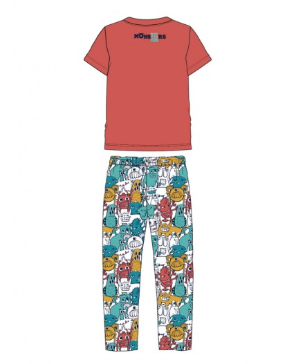 Комплект трикотажный для мальчиков: фуфайка (футболка), брюки разноцветный