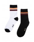 Носки трикотажные для мальчиков, 2 пары в комплекте белый,черный