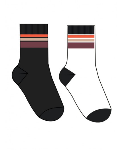 Носки трикотажные для мальчиков, 2 пары в комплекте белый,черный