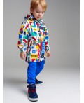 Куртка текстильная с полиуретановым покрытием для мальчиков (ветровка) разноцветный