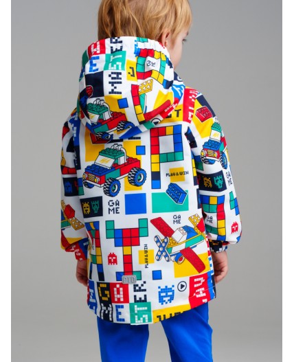Куртка текстильная с полиуретановым покрытием для мальчиков (ветровка) разноцветный