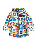 Куртка текстильная с полиуретановым покрытием для мальчиков (ветровка) разноцветный