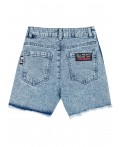 Шорты текстильные джинсовые для девочек голубой