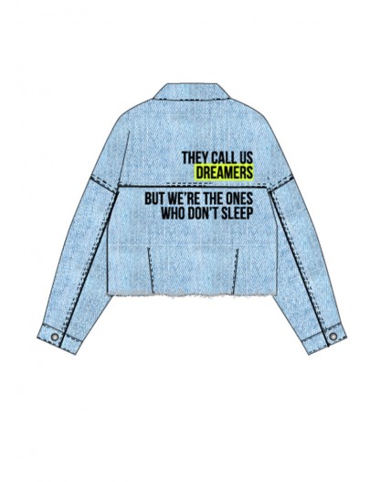 Куртка текстильная джинсовая для девочек голубой